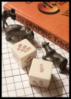 Dice : Dice - Game Dice - Carry On Camping Trivia Game by Orange Alps Inc. 1986 - Resale Shop May 2011